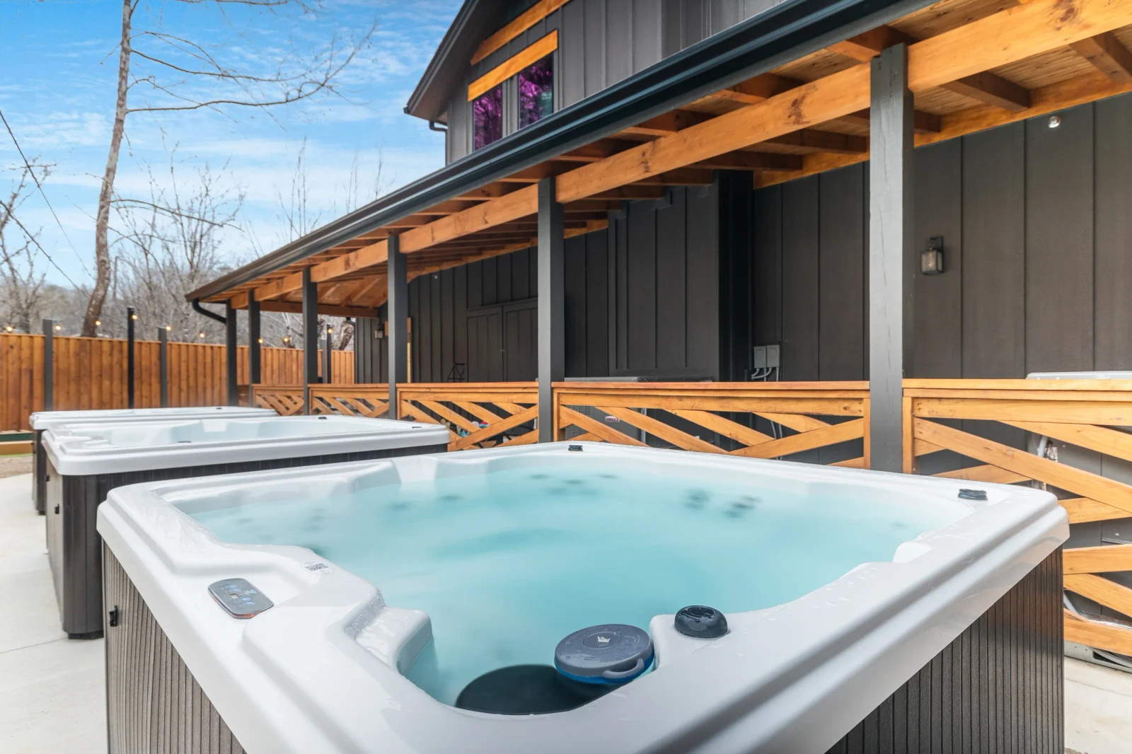 hot tub at Gatlinburg cabin rental