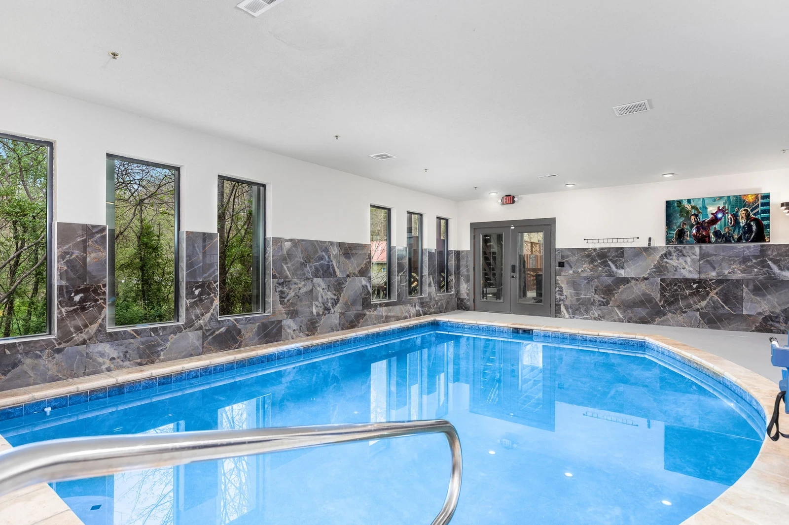 indoor pool inside Gatlinburg cabin